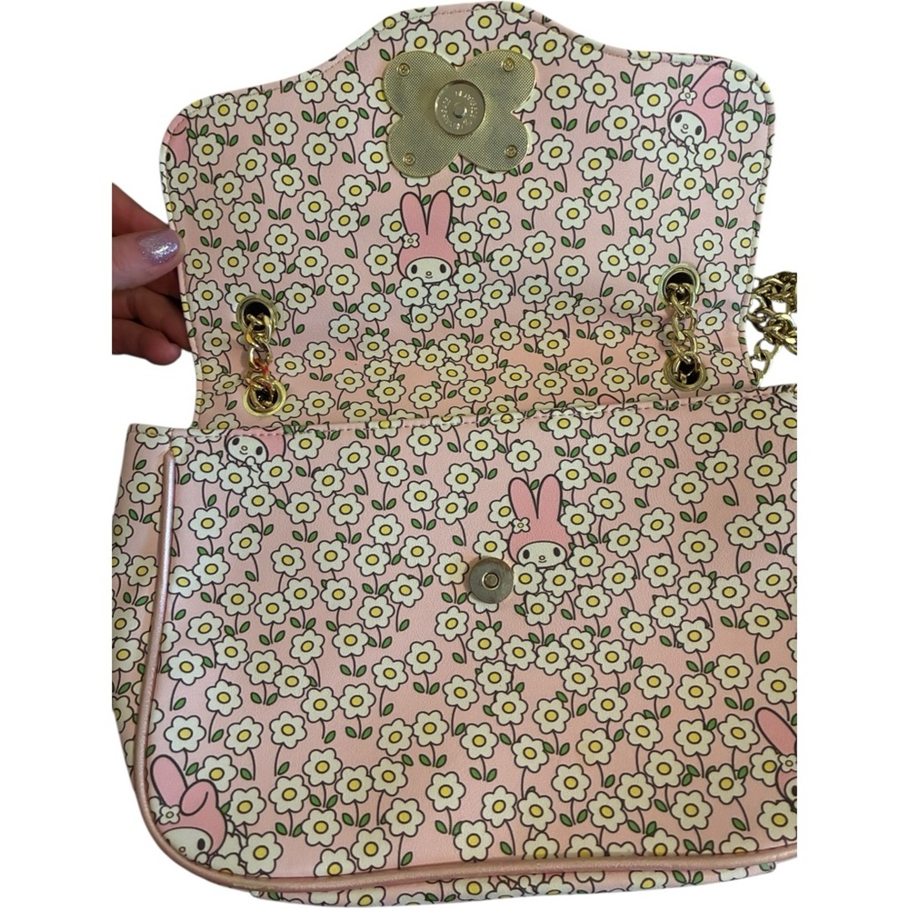 Sanrio Character My Melody Daisy Chain Flower Field Crossbody Shoulder Bag - Picture 11 of 13